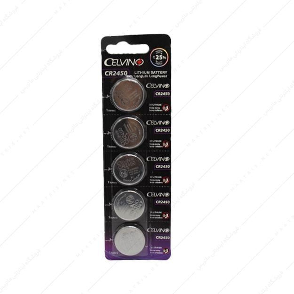 10000435-celvino-coin-battery-cr2450-5pack 2450 سلوینو ورقی 5 عددی سکه ای