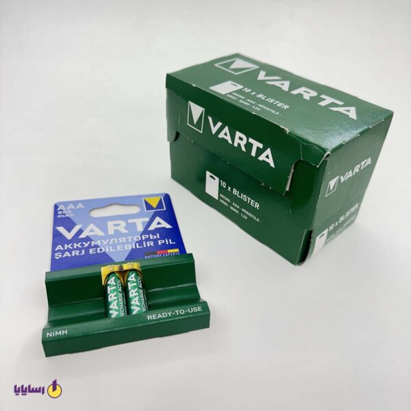 باتری نیم قلمی (AAA) شارژی (Rechargeable) وارتا (VARTA) 800mAh بسته 2 عددی 1.2V