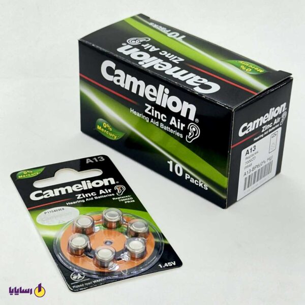 باتری سمعک (Hearing Aid) کملیون (Camelion) سایز 13/PR48 (نارنجی) – 1.45 ولت (بسته 6 عددی)