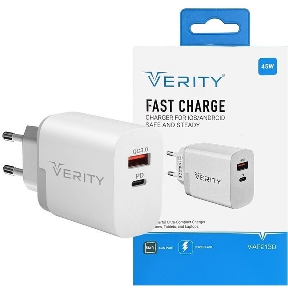 10000779-verity-charger شارژر سوپر فست وریتی V-AP2130 45W