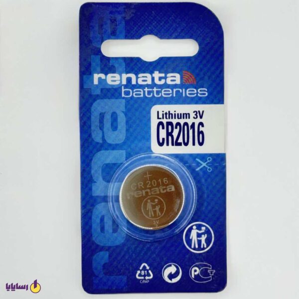 باتری سکه ای CR2016 رناتا (RENATA) | (LITHIUM 3V) تکی