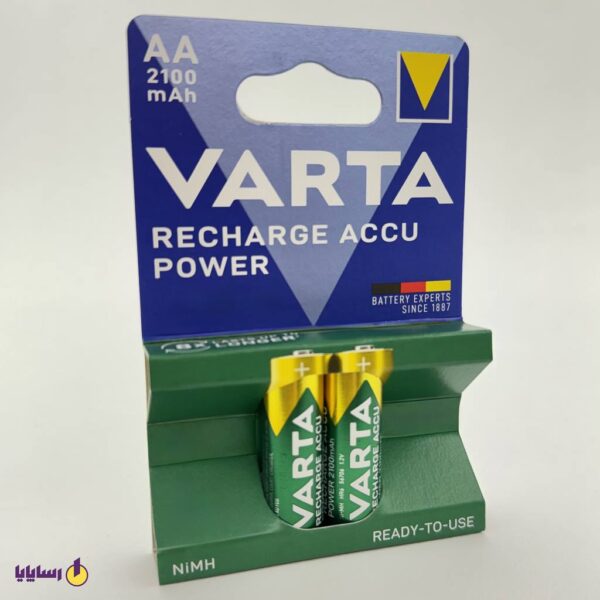 باتری قلمی AA شارژی (Rechargeable) RECHARGE ACCU POWER وارتا (VARTA) 2100mAh مدل HR6 – 1.2V بسته 2 عددی|NiMH