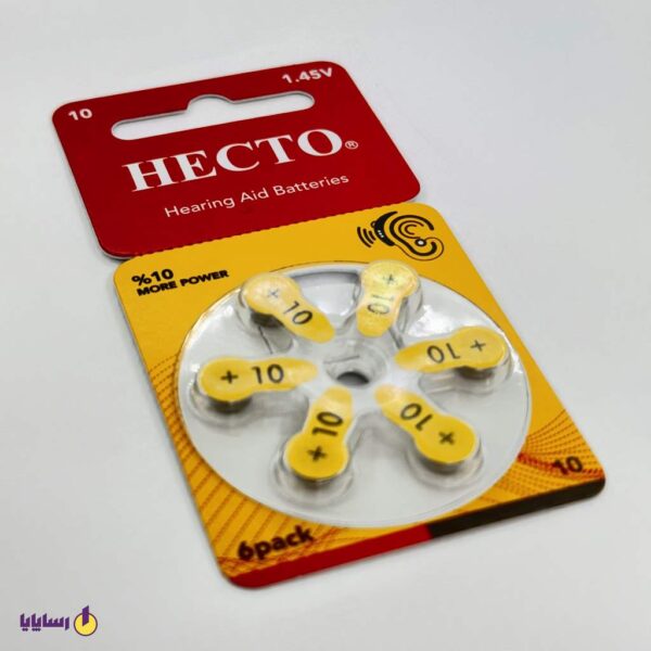 باتری سمعک (Hearing Aid) هکتو (HECTO) سایز 10 – 1.45 ولت (بسته 6 عددی)