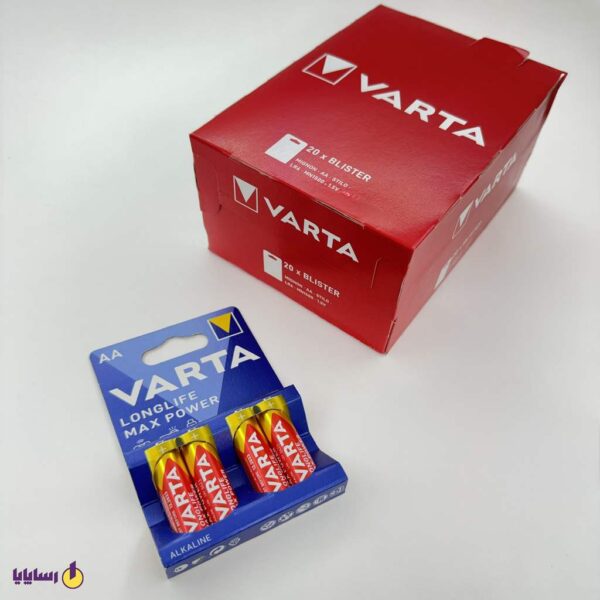 باتری قلمی AA وارتا (VARTA) لانگ لایف مکس پاور (LONGLIFE MAX POWER) قرمز آلکالاین (Alkaline) – بسته 4 عددی 1.5V/ LR6